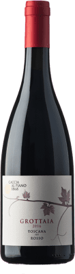 13,95 € Envio grátis | Vinho tinto Caccia al Piano Grottaia Rosso I.G.T. Toscana Tuscany Itália Merlot, Cabernet Sauvignon Garrafa 75 cl