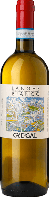 15,95 € Envío gratis | Vino blanco Ca' d' Gal Bianco D.O.C. Langhe Piemonte Italia Chardonnay, Sauvignon Botella 75 cl
