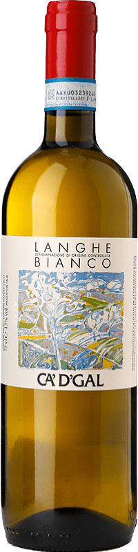 15,95 € Бесплатная доставка | Белое вино Ca' d' Gal D.O.C. Langhe Пьемонте Италия Chardonnay — Шардоне, Sauvignon — Совиньон 75 cl