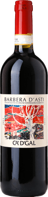 15,95 € Envio grátis | Vinho Tinto Ca' d' Gal D.O.C. Barbera d'Asti Piemonte Itália Barbera 75 cl