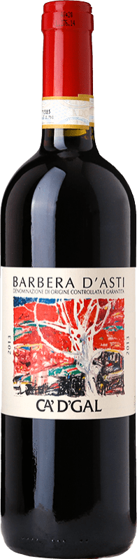 15,95 € Spedizione Gratuita | Vino Rosso Ca' d' Gal D.O.C. Barbera d'Asti Piemonte Italia Barbera 75 cl