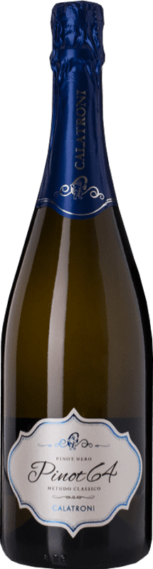 25,95 € 送料無料 | 白スパークリングワイン Calatroni Metodo Classico Pinot 64 Brut I.G.T. Lombardia ロンバルディア イタリア Pinot Black ボトル 75 cl
