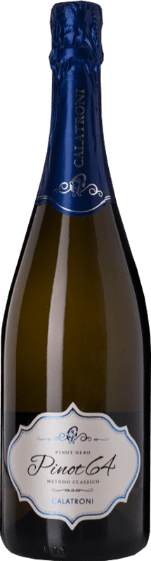 26,95 € Free Shipping | White Sparkling Wine Calatroni Pinot 64 Brut Classic I.G.T. Lombardia Lombardia Italy Pinot Noir 75 cl