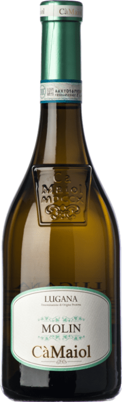 26,95 € Spedizione Gratuita | Vino bianco Cà Maiol Molin D.O.C. Lugana lombardia Italia Trebbiano di Lugana Bottiglia 75 cl