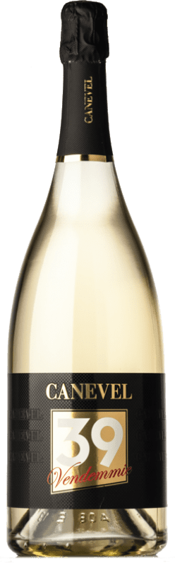 38,95 € 送料無料 | 白スパークリングワイン Canevel Extradry 39 Vendemmie 余分な乾燥 D.O.C.G. Prosecco di Conegliano-Valdobbiadene ベネト イタリア Glera マグナムボトル 1,5 L