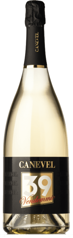 39,95 € Envío gratis | Espumoso Blanco Canevel 39 Vendemmie Extra Dry — Extra Seco D.O.C.G. Prosecco di Conegliano-Valdobbiadene Veneto Italia Glera Botella Magnum 1,5 L