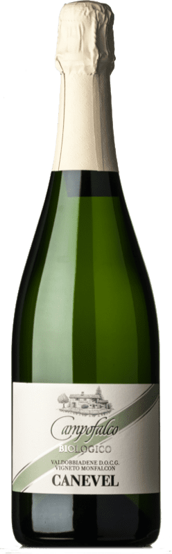 15,95 € Бесплатная доставка | Белое игристое вино Canevel Campofalco Brut — брют D.O.C.G. Prosecco di Conegliano-Valdobbiadene Венето Италия Glera — Глера, Verdiso — Вердизо Eco — Эко Био Органический Бутылка 75 cl