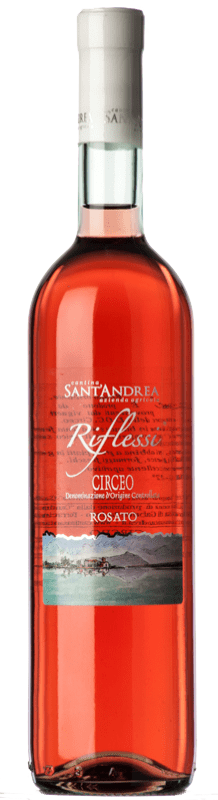 9,95 € Kostenloser Versand | Rosé-Wein Sant'Andrea Rosato Riflessi D.O.C. Circeo Latium Italien Merlot Flasche 75 cl