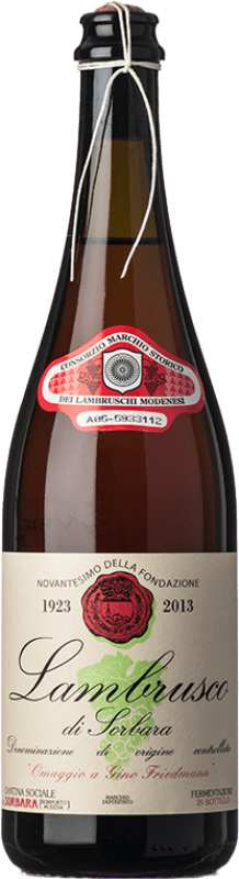 12,95 € Kostenloser Versand | Rosé Sekt Sociale di Sorbara D.O.C. Lambrusco di Sorbara Emilia-Romagna Italien Lambrusco 75 cl