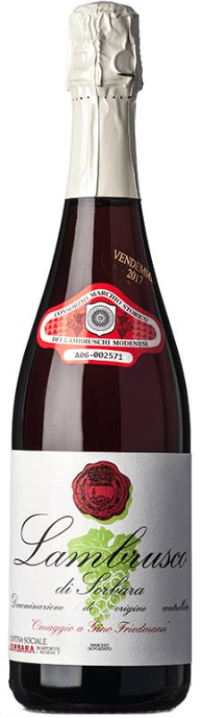 14,95 € Free Shipping | Rosé sparkling Sociale di Sorbara Rosato D.O.C. Lambrusco di Sorbara Emilia-Romagna Italy Lambrusco di Sorbara Bottle 75 cl