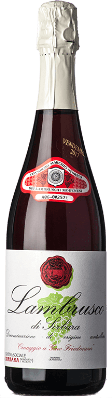 14,95 € Free Shipping | Rosé Sparkling Wine Sociale di Sorbara D.O.C. Lambrusco di Sorbara Emilia-Romagna Italy Lambrusco 75 cl