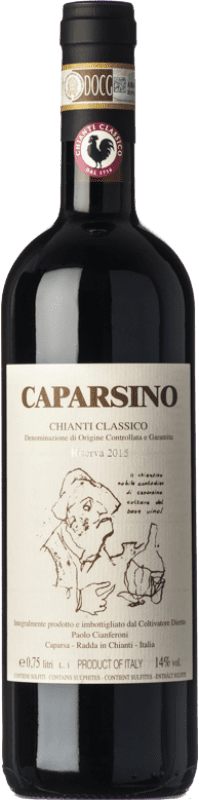 39,95 € Envio grátis | Vinho tinto Caparsa Caparsino Reserva D.O.C.G. Chianti Classico Tuscany Itália Sangiovese Garrafa 75 cl