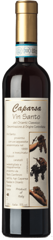 65,95 € 送料無料 | 甘口ワイン Caparsa 1998 D.O.C. Vin Santo del Chianti Classico トスカーナ イタリア Malvasía, Malvasia Black, Trebbiano ボトル Medium 50 cl