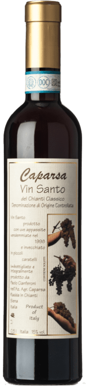 65,95 € 送料無料 | 甘口ワイン Caparsa クラシック 1998 D.O.C. Vin Santo del Chianti トスカーナ イタリア Malvasia — マルヴァジア, Trebbiano — トレッビアーノ ミディアムボトル 50 cl
