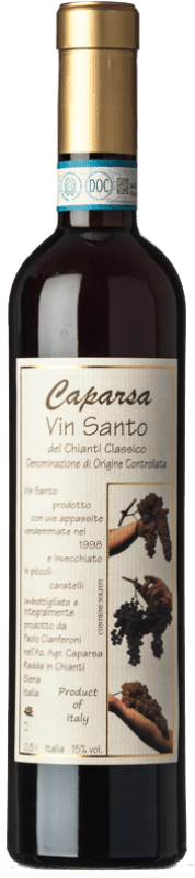 63,95 € Kostenloser Versand | Süßer Wein Caparsa 1998 D.O.C. Vin Santo del Chianti Classico Toskana Italien Malvasía, Schwarzer Malvasier, Trebbiano Medium Flasche 50 cl