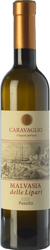 58,95 € Бесплатная доставка | Сладкое вино Caravaglio Passito D.O.C. Malvasia delle Lipari Сицилия Италия Corinto, Malvasia delle Lipari бутылка Medium 50 cl