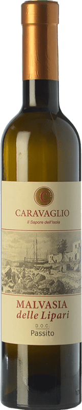 35,95 € Envío gratis | Vino Dulce Caravaglio Passito D.O.C. Malvasia delle Lipari Sicilia Italia Malvasía, Corinto Eco — Ecológico Botella Medium 50 cl