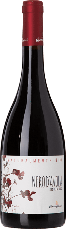 15,95 € Free Shipping | Red wine Caruso e Minini Naturalmente Bio D.O.C. Sicilia Sicily Italy Nero d'Avola Bottle 75 cl
