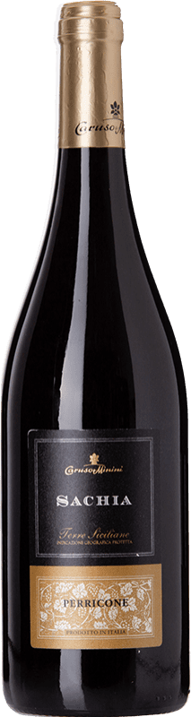 16,95 € Spedizione Gratuita | Vino rosso Caruso e Minini Sachia I.G.T. Terre Siciliane Sicilia Italia Perricone Bottiglia 75 cl