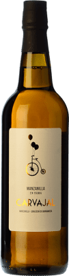 24,95 € 免费送货 | 加强葡萄酒 Carvajal Wines Fino en Rama — 原桶菲诺 D.O. Manzanilla-Sanlúcar de Barrameda 桑卢卡尔德巴拉梅达 西班牙 Palomino Fino 75 cl