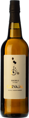 23,95 € 免费送货 | 强化酒 Carvajal Wines Manzanilla en Rama D.O. Manzanilla-Sanlúcar de Barrameda 桑卢卡尔德巴拉梅达 西班牙 Palomino Fino 瓶子 75 cl