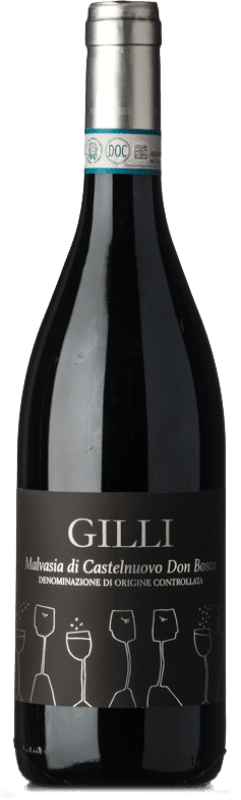 10,95 € Free Shipping | Sweet wine Gilli Don Bosco D.O.C. Malvasia di Castelnuovo Don Bosco Piemonte Italy Malvasia Black Bottle 75 cl