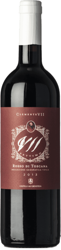 13,95 € 免费送货 | 红酒 Castelli del Grevepesa Settimo I.G.T. Toscana 托斯卡纳 意大利 Merlot, Syrah, Sangiovese 瓶子 75 cl