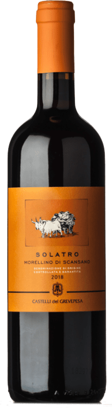 12,95 € Kostenloser Versand | Rotwein Castelli del Grevepesa Solatro D.O.C.G. Morellino di Scansano Toskana Italien Sangiovese Flasche 75 cl