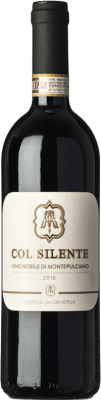 18,95 € Бесплатная доставка | Красное вино Castelli del Grevepesa Col Silente D.O.C.G. Vino Nobile di Montepulciano Тоскана Италия Prugnolo Gentile бутылка 75 cl