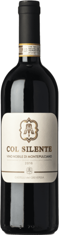 18,95 € Free Shipping | Red wine Castelli del Grevepesa Col Silente D.O.C.G. Vino Nobile di Montepulciano Tuscany Italy Prugnolo Gentile Bottle 75 cl