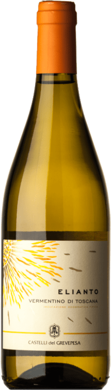 15,95 € Envío gratis | Vino blanco Castelli del Grevepesa Elianto I.G.T. Toscana Toscana Italia Vermentino Botella 75 cl