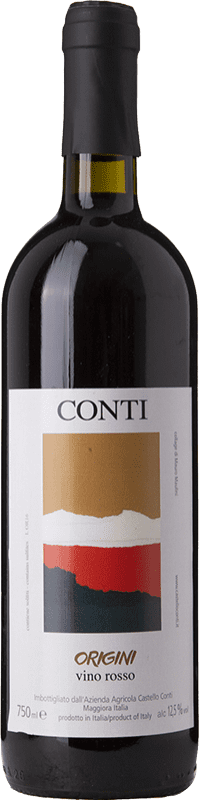 19,95 € Envio grátis | Vinho tinto Castello Conti Origini D.O.C. Piedmont Piemonte Itália Nebbiolo, Croatina, Vespolina Garrafa 75 cl