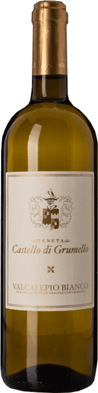 11,95 € Envío gratis | Vino blanco Castello di Grumello Bianco D.O.C. Valcalepio Lombardia Italia Chardonnay, Pinot Gris Botella 75 cl