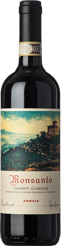 19,95 € 免费送货 | 红酒 Castello di Monsanto D.O.C.G. Chianti Classico 托斯卡纳 意大利 Sangiovese, Colorino, Canaiolo 瓶子 75 cl