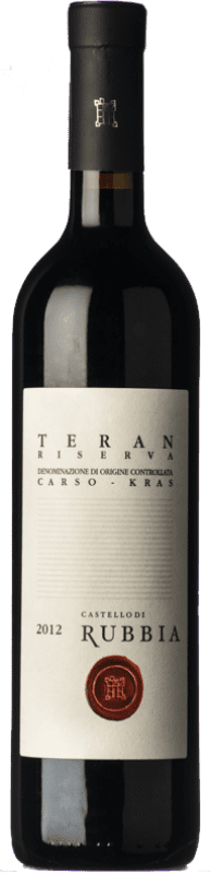 114,95 € Free Shipping | Red wine Castello di Rubbia Reserve D.O.C. Carso Friuli-Venezia Giulia Italy Terrantez Bottle 75 cl