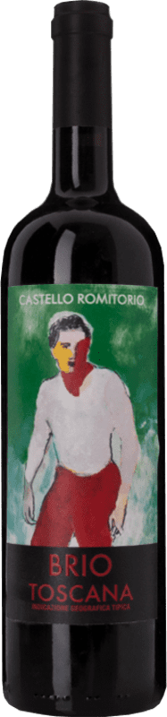13,95 € Free Shipping | Red wine Castello Romitorio Brio I.G.T. Toscana Tuscany Italy Sangiovese Bottle 75 cl