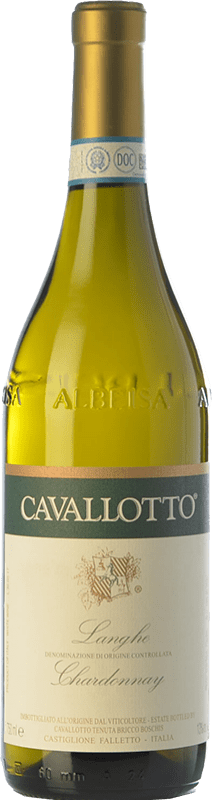 24,95 € Free Shipping | White Wine Cavallotto D.O.C. Langhe Piemonte Italy Chardonnay Eco Organic Bottle 75 cl