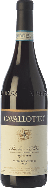 29,95 € Бесплатная доставка | Красное вино Cavallotto Vigna del Cuculo D.O.C. Barbera d'Alba Пьемонте Италия Barbera бутылка 75 cl