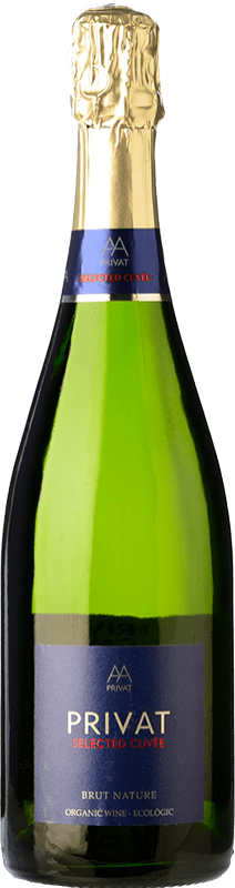 10,95 € Free Shipping | White Sparkling Wine Privat Brut Nature Cuvée, Selection D.O. Cava Spain Macabeo, Xarel·lo, Chardonnay, Parellada Eco — Organic Bottle 75 cl