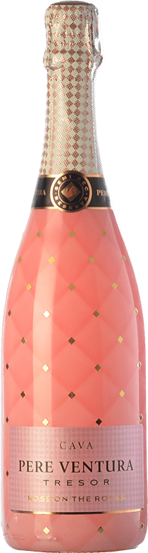 19,95 € 送料無料 | ロゼのスパークリングワイン Pere Ventura Tresor on the Rocks Brut — ブリュット Rosé — ロゼ D.O. Cava スペイン Trepat — トレパット 75 cl