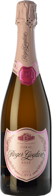 14,95 € Kostenloser Versand | Rosé Sekt Roger Goulart Coral Brut — Herb Rosé D.O. Cava Spanien Garnacha — Grenache, Pinot Noir — Spätburgunder Flasche 75 cl