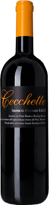 11,95 € Spedizione Gratuita | Vino bianco Cecchetto I.G.T. Marca Trevigiana Veneto Italia Manzoni Bianco Bottiglia 75 cl