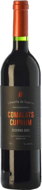 19,95 € Envio grátis | Vinho Tinto Comalats Cuprum Non Filtrato — Não Filtrado Reserva D.O. Costers del Segre Catalunha Espanha Cabernet Sauvignon Eco — Biológico 75 cl