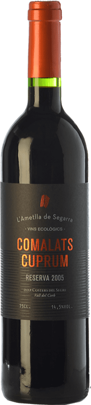 18,95 € Envío gratis | Vino tinto Comalats Cuprum Reserva D.O. Costers del Segre Cataluña España Cabernet Sauvignon Botella 75 cl