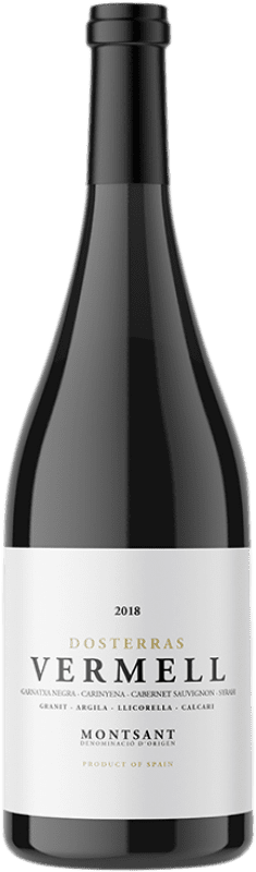 14,95 € Free Shipping | Red wine Dosterras Vermell Aged D.O. Montsant Catalonia Spain Tempranillo, Syrah, Grenache, Cabernet Sauvignon, Samsó Bottle 75 cl