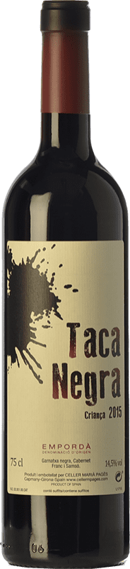 9,95 € 免费送货 | 红酒 Marià Pagès Taca Negra 岁 D.O. Empordà 加泰罗尼亚 西班牙 Merlot, Grenache, Cabernet Sauvignon 瓶子 75 cl