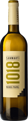 12,95 € Бесплатная доставка | Белое вино Sanmartí 1018 Macabeu i Picapoll старения D.O. Pla de Bages Каталония Испания Macabeo, Picapoll бутылка 75 cl