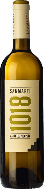 11,95 € Free Shipping | White wine Sanmartí 1018 Macabeu i Picapoll Aged D.O. Pla de Bages Catalonia Spain Macabeo, Picapoll Bottle 75 cl