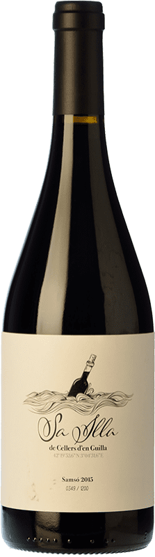 29,95 € Free Shipping | Red wine Guilla Sa Illa Crianza D.O. Empordà Catalonia Spain Carignan Bottle 75 cl