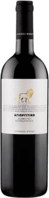 27,95 € Envio grátis | Vinho tinto Giannikos Winery Lion I.G. Peloponeso Peloponeso Grécia Mavro Garrafa 75 cl